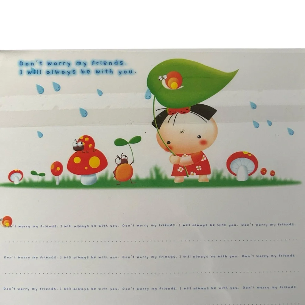 Vintage Y2K Morning Glory Stationary Set x2 Cute Little Girl Mushrooms Bugs NWT